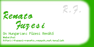 renato fuzesi business card