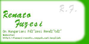 renato fuzesi business card